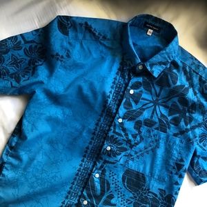 American Apparel Blue Hawaiian Shirt